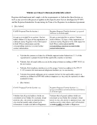 RAA Whois Accuracy Program Specification