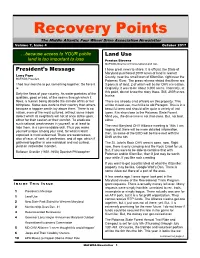 Recovery Points the Middle Atlantic Four Wheel Drive Association Newsletter Volume 7, Issue 4 October 2017