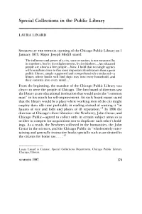 Special Collections in the Public Library