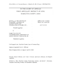 State Ex Rel. Cincinnati Enquirer V. Hamilton Cty. Bd. of Commrs., 2002-Ohio-2038.]