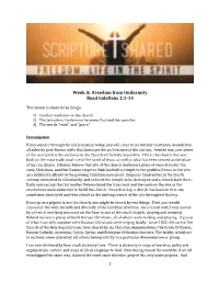 Week 3: Freedom from Uniformity Read Galatians 2:1-14