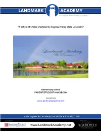 Elementary School PARENT/STUDENT HANDBOOK