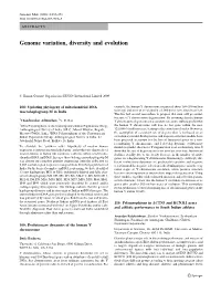 Genome Variation, Diversity and Evolution