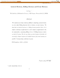 Isolated Horizon, Killing Horizon and Event Horizon Abstract