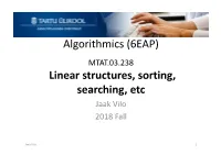 Lecture 04 Linear Structures Sort