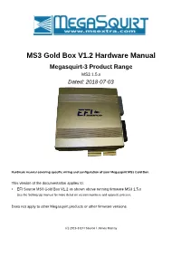 MS3 Gold Box 1.2 Hardware Manual