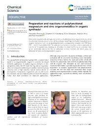 Preparation and Reactions of Polyfunctional Magnesium and Zinc Organometallics in Organic Synthesis