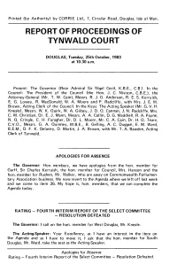 That the Fourth Interim Report of the Select Committee on the Rating of Domestic Property Be Received and the Following Recommendations Be Adopted —