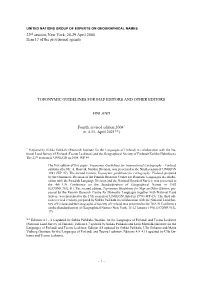 Toponymic Guidelines (Pdf)
