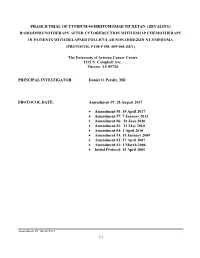 Zevalin Clinical Trial Protocol