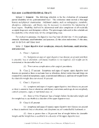 5223.0210 GASTROINTESTINAL TRACT. Subpart 1. General. the Following Schedule Is for the Evaluation of Permanent Partial Disability of the Gastrointestinal Tract