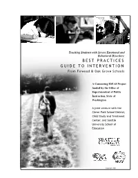 Best Practices Guide to Intervention