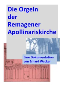 Die Orgeln Der Remagener Apollinariskirche