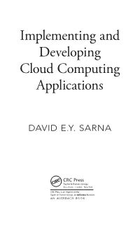 Implementing and Developing Cloud Computing Applications