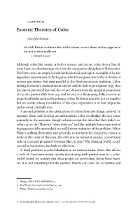 Esoteric Theories of Color