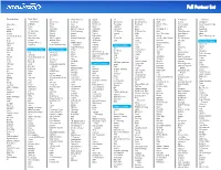 Full Partner List