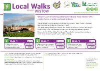 Local Walks AROUND WISTOW