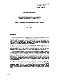 Miscellaneous Mollusc Resources of Pacific Islands