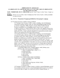 Ordinance No. 2020-0121-04 an Ordinance to Amend Section