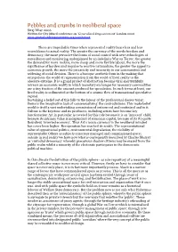 Pebbles and Crumbs in Neoliberal Space
