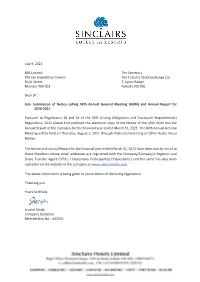 Sinclairs Annual Report 2020-2021.FH10
