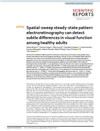 Spatial-Sweep Steady-State Pattern Electroretinography Can Detect