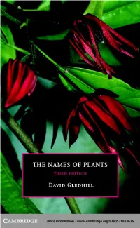 The Names of Plants, Third Edition
