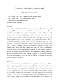 1 Measurement of Dynamic Light Scattering Intensity in Gels