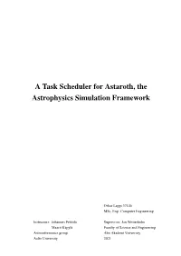 A Task Scheduler for Astaroth, the Astrophysics Simulation Framework