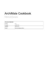 Archimate Cookbook Patterns & Examples