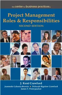 Project Management Roles & Responsibilities