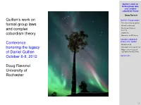 Quillen's Work on Formal Group Laws and Complex Cobordism Theory