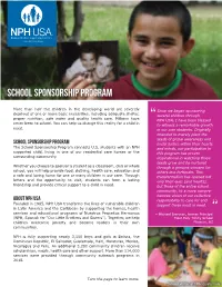 School Sponsorship Program