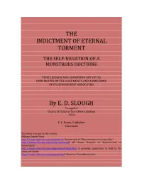 The Indictment of Eternal Torment