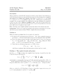18.785 Number Theory Fall 2019 Problem Set #8 Due: 11/13/2019