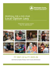 2020 Proposal for Renewing Library Levy