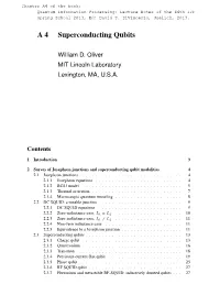 A 4 Superconducting Qubits