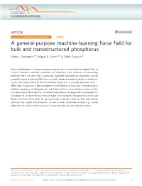 A General-Purpose Machine-Learning Force Field for Bulk And
