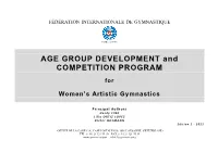 AGE GROUP DEVELOPMENT and COMPETITION PROGRAM