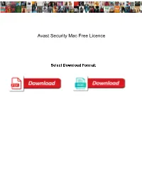 Avast Security Mac Free Licence