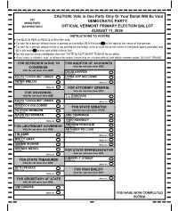 Ballot Paper