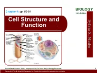 Cell Structure and Function