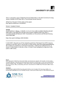 Detecting Ground Deformation in the Built Environment Using Sparse Satellite Insar Data with a Convolutional Neural Network