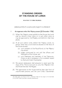 Draft Standing Orders Relating to Public Business