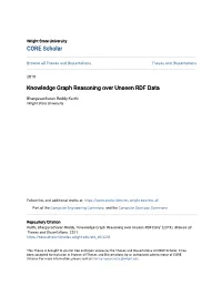 Knowledge Graph Reasoning Over Unseen RDF Data