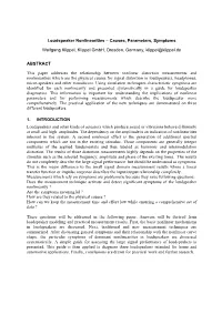 Loudspeaker Nonlinearities. Causes, Parameters, Symptoms