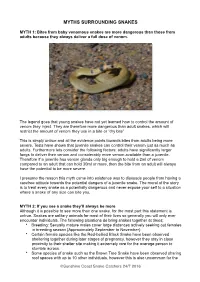 Myths Surrounding Snakes
