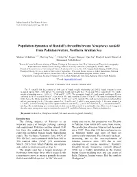Population Dynamics of Randall's Threadfin Bream Nemipterus