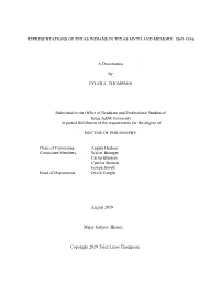 Representations of Texas Indians in Texas Myth and Memory: 1869-1936