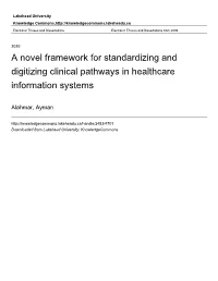 A Novel Framework for Standardizing and Digitizing Clinical Pathways in Healthcare Information Systems